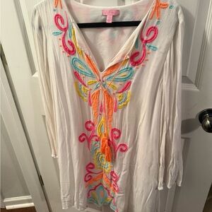 Embroidered White Tunic dress